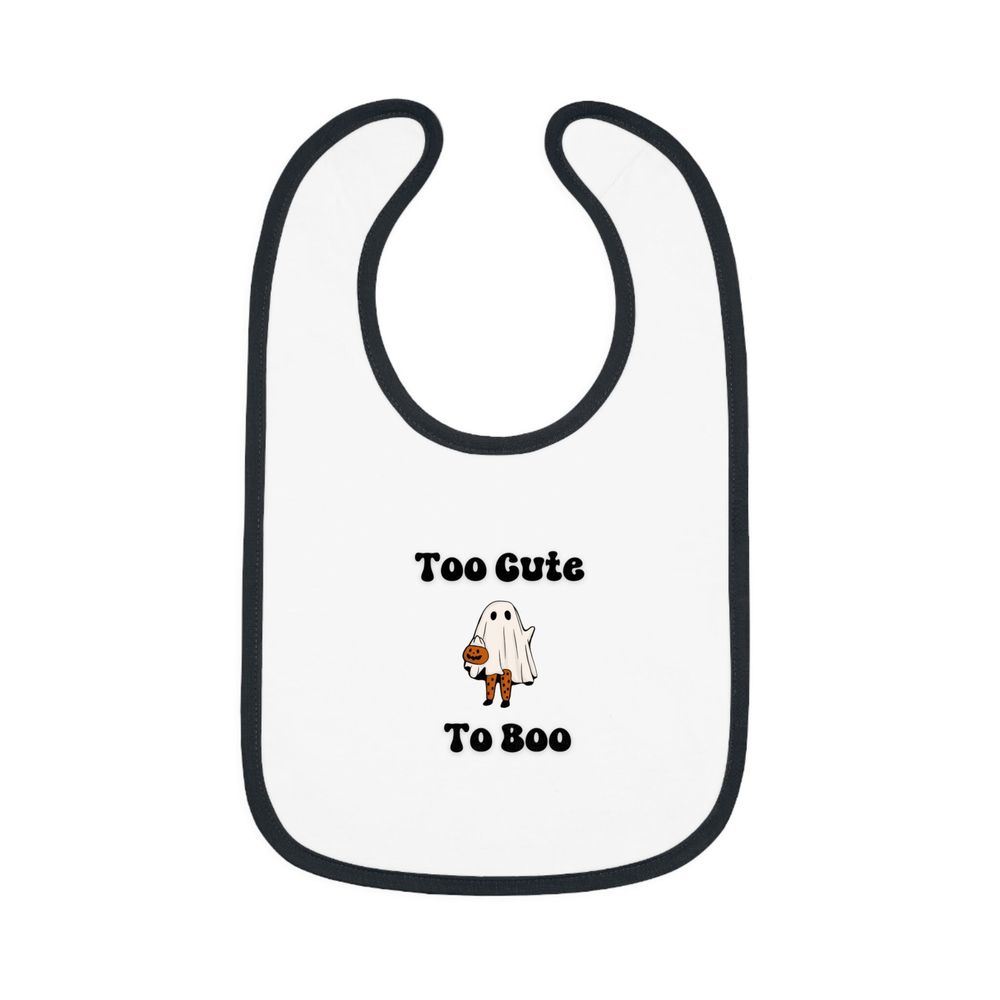 Too Cute to Boo - Contrast Trim Jersey Bib
