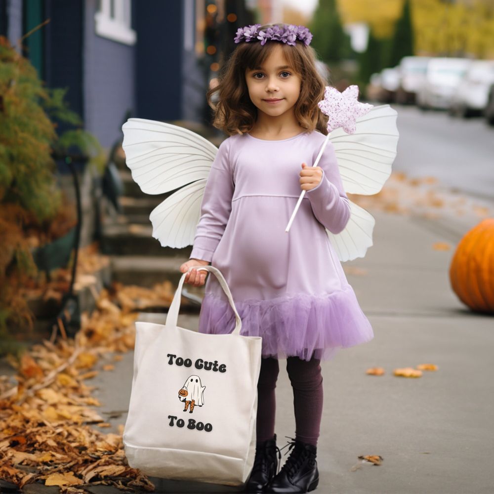 Too Cute To Boo - Cotton Canvas Trick or Treat Bag