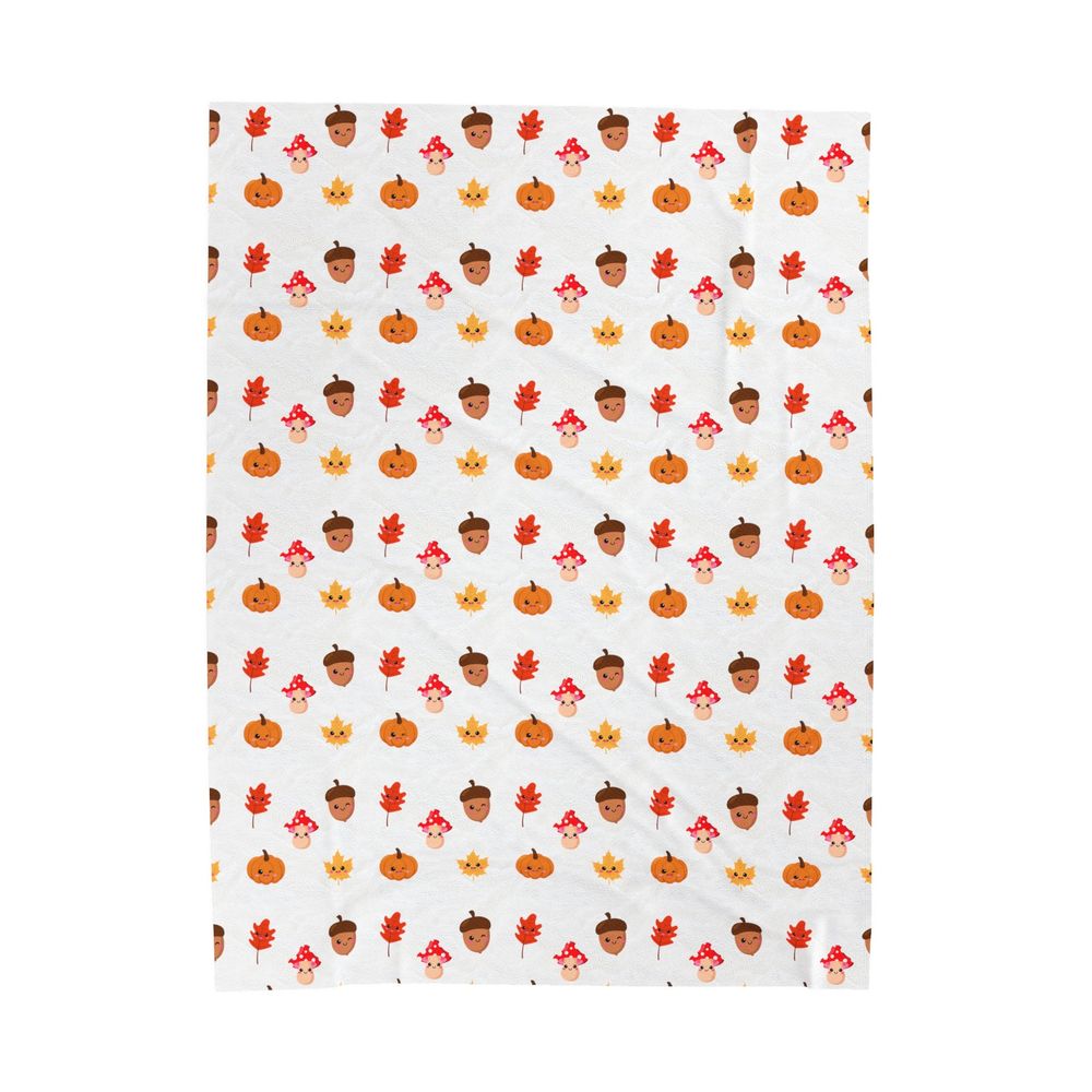 Autumn Themed Velveteen Plush Blanket
